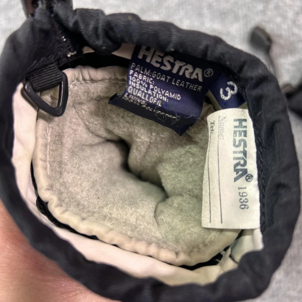 Hestra Snow Gloves Boys XS (3) Goat Leather Palm Insulated Ski Snowboard Winter